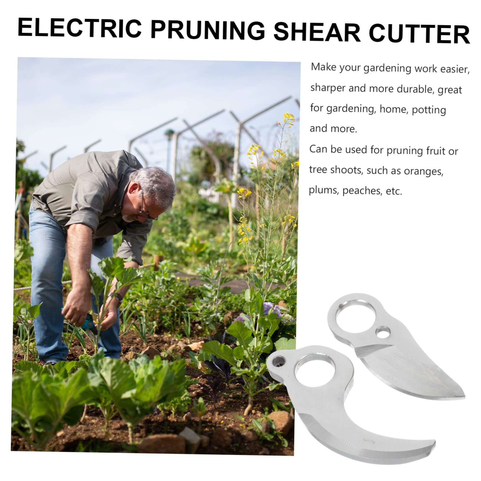 HANABASS 4 Set Cesoia Elettrica per Potatura Ricambio al Carbonio Accessori per Giardinaggio Durezza E Design Professionale per Potatura E Duratura 2 Pezzi * 4