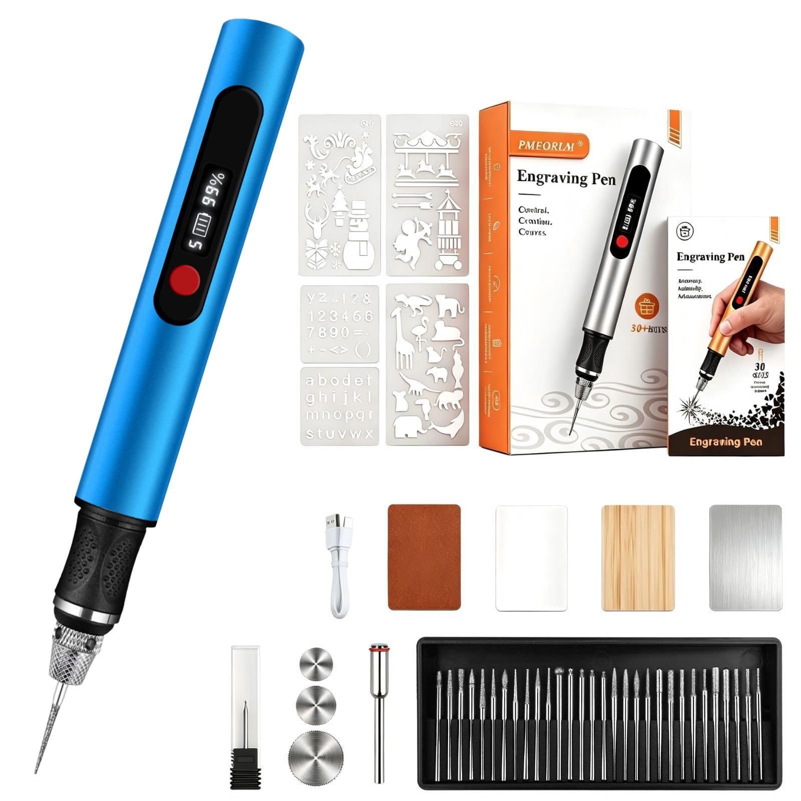 Cordless Engraving Pen with LCD Display