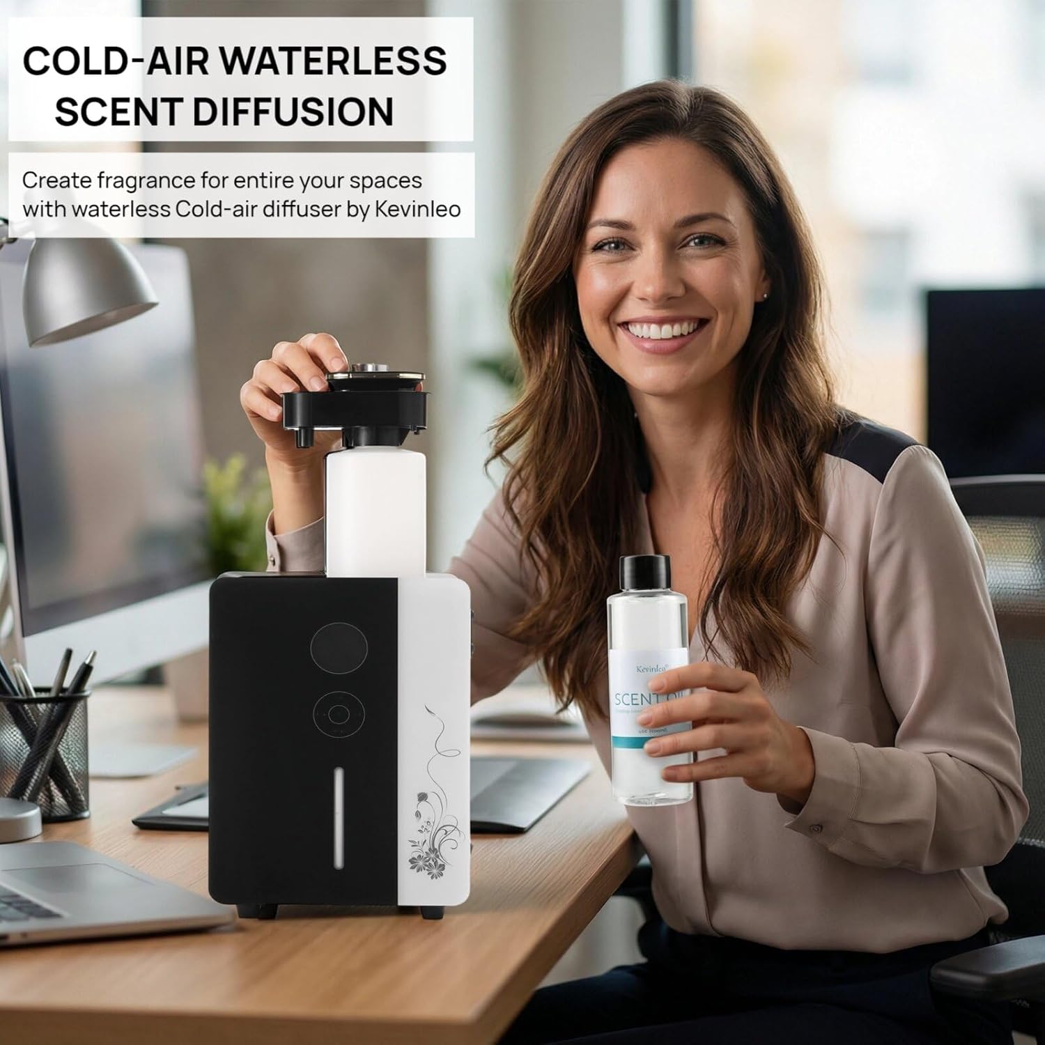 Diffuser - WiFi Air Machine for Home & Commercial Use, Covers 7500 sq. ft., Waterless Cold- Air Nebulizing HVAC Oil Diffuser for Large Room, Hotel, Spa, Office - Image 5