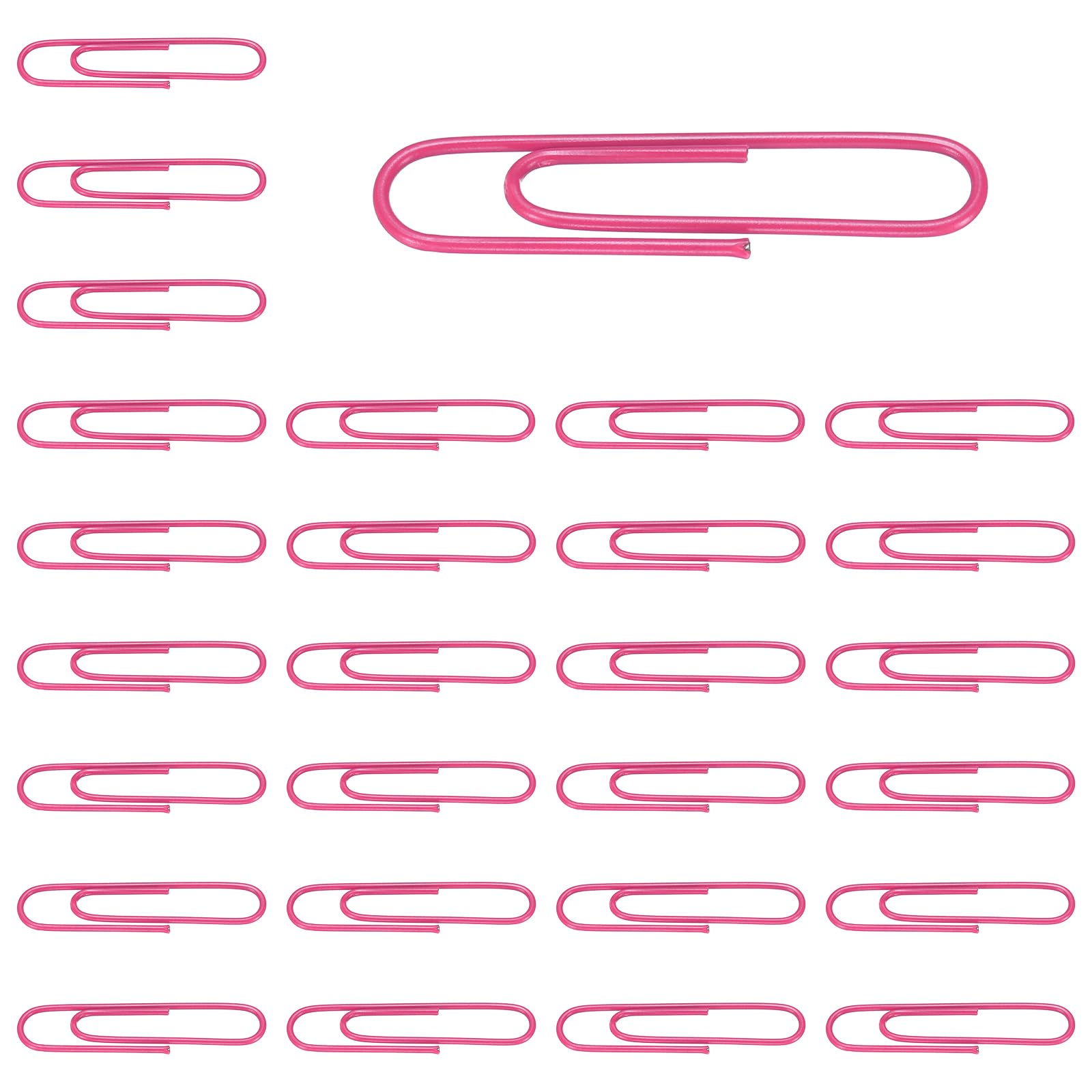 PATIKIL 150 Pcs Pin Shape Paper Clip, 5 x 1cm Large Pin Paper Clip Cute Metal Planner Bookmarks Decorative Clamps Holders for Document Office Home, Pink