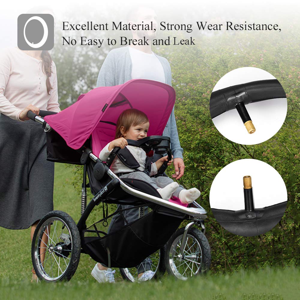 Jolik [2 Pack] 12.5'' x 1.75/2.15 Stroller Inner Tube, 2 Plastic Tire crowbars for BoB Revolution SE/Pro/Flex/SU/Ironman - The Perfect BOB Stroller Tire Tube Replacement