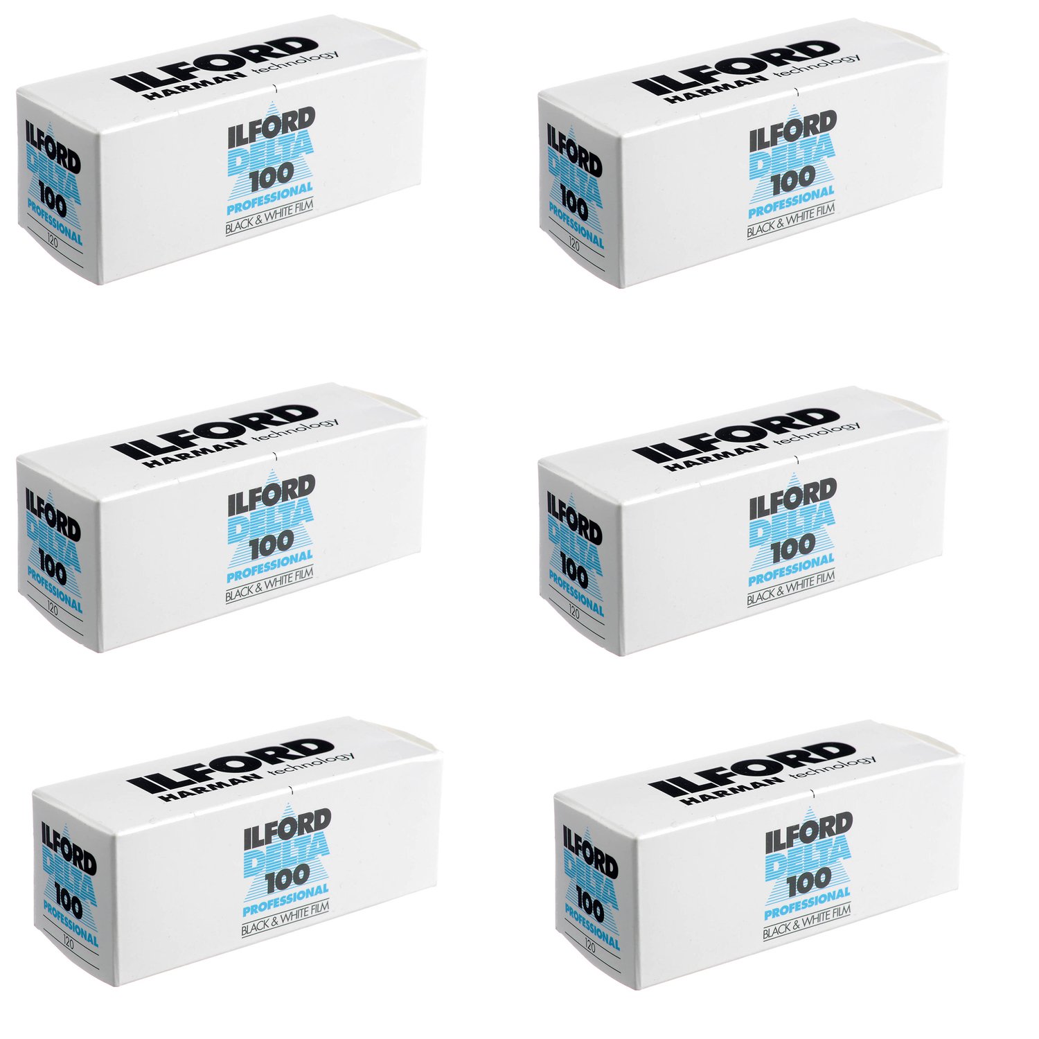 Ilford Delta 100 Pro 120 film argentique noir et blanc grain fin moyen format ISO 100 x6
