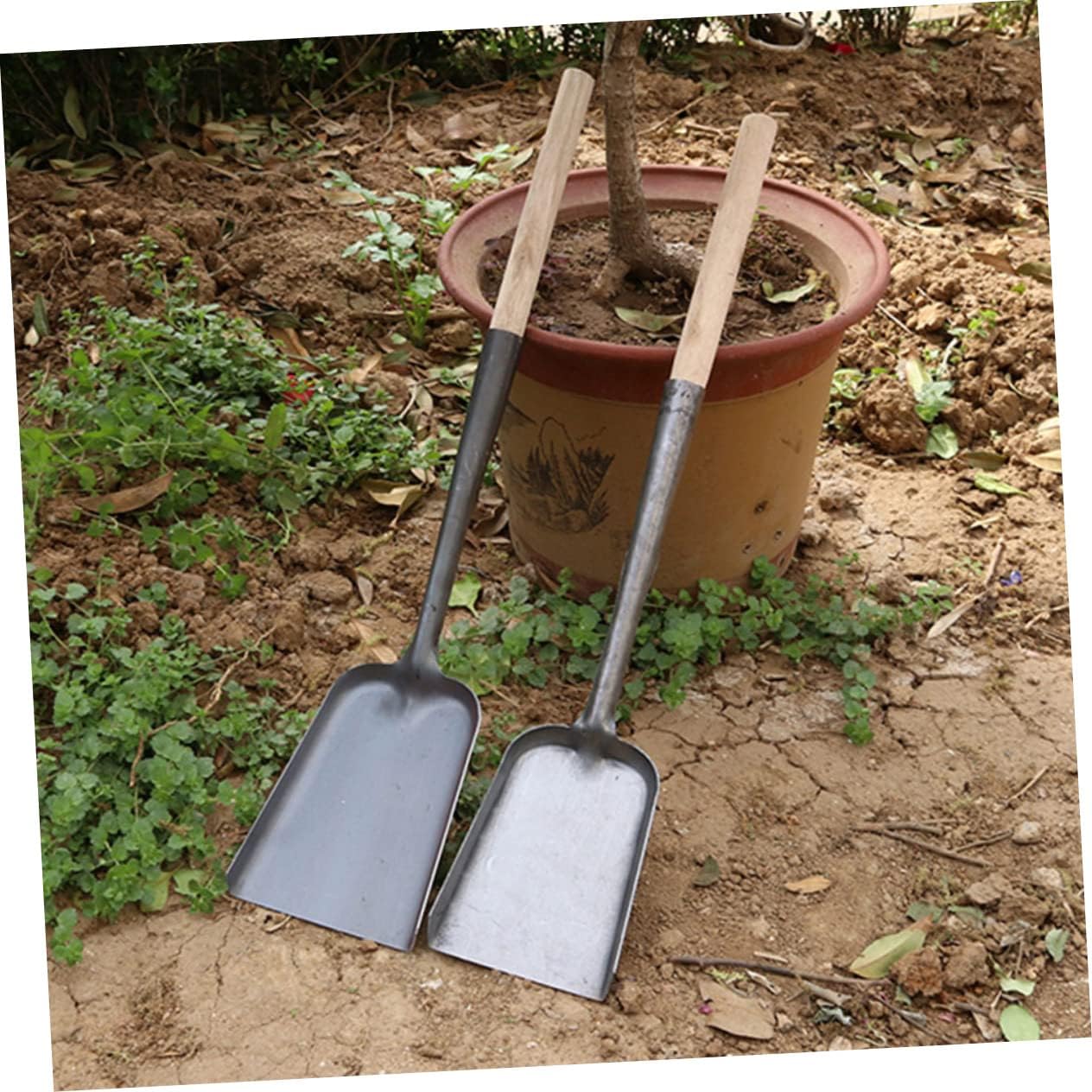 GLEAVI 2Pcs Fireplace Ash Shovel Lightweight Handle Hand Spades for Garden Kitchen Use Coal Ash Shovel Easy to Clean Portable