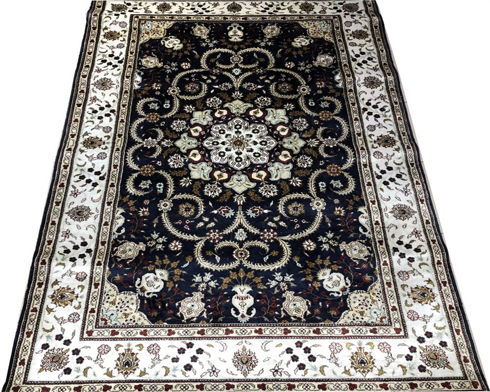 YAMEI Legend 4 ft x 6 ft Handmade Silk Carpet Bedroom Oriental Design Rug