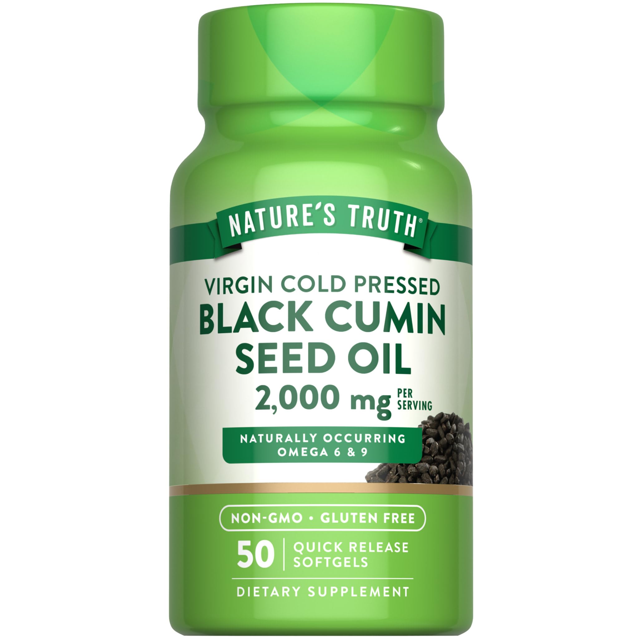 Nature's Truth Black Cumin Seed Oil 2000 mg | 50 Softgels