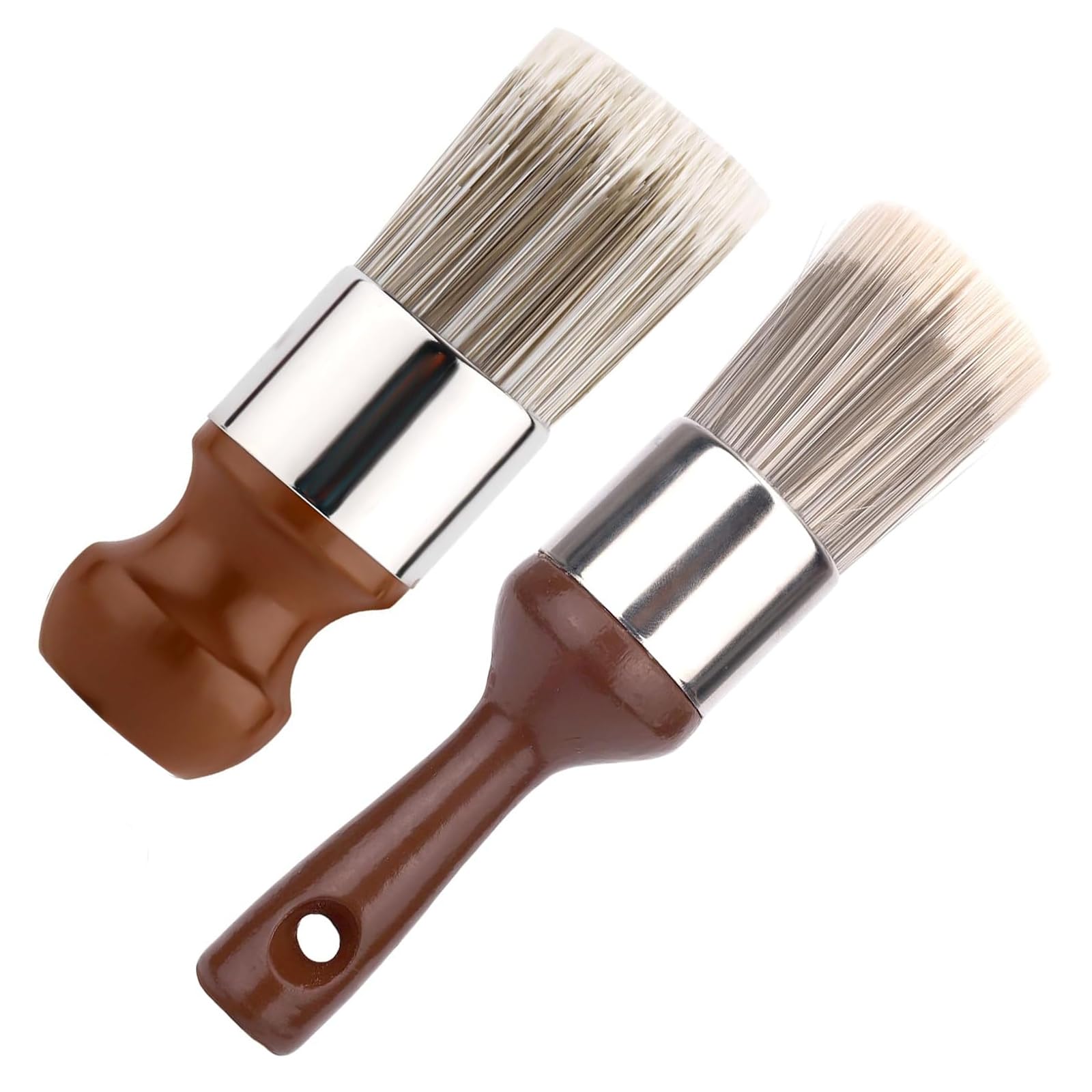 2pcs Salve Brush for Furniture Leather & Wood Care Cleaning Brush, Ergonomic Leather Furniture Cleaning Brush, Wax Brushing Tool with Comfortable