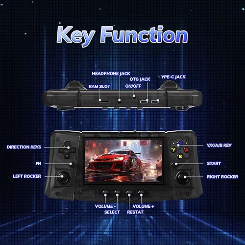 Miniatura 3 de FVBADE Consola de juegos portátil 50000 en 1 R50 Ultra de 5.5 pulgadas, pantalla IPS, mini consola retro de 4000 mAh, Arcade de bolsillo portátil