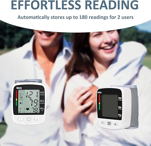 Miniatura 4 de Monitor de presión arterial, detector de latidos cardíacos irregulares, monitor automático de presión arterial de 90 x 2, memoria de lectura y