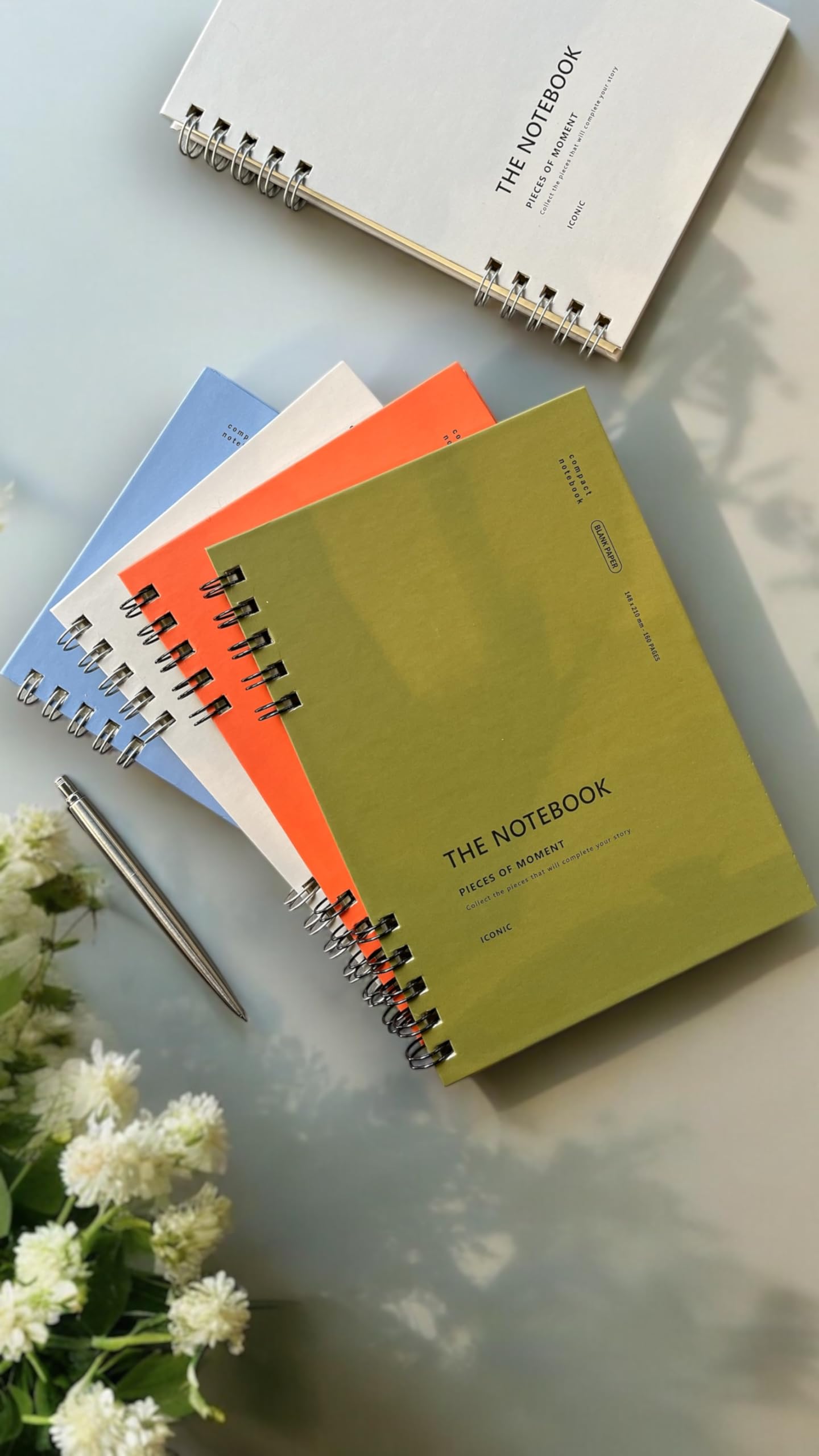 Fark Tanıtım Spiralli 80 Yaprak Çizgili A5 Defter, Not Defteri, Okul Defteri, 4 Farklı Renk Seçeneği (04 Orange Coral)
