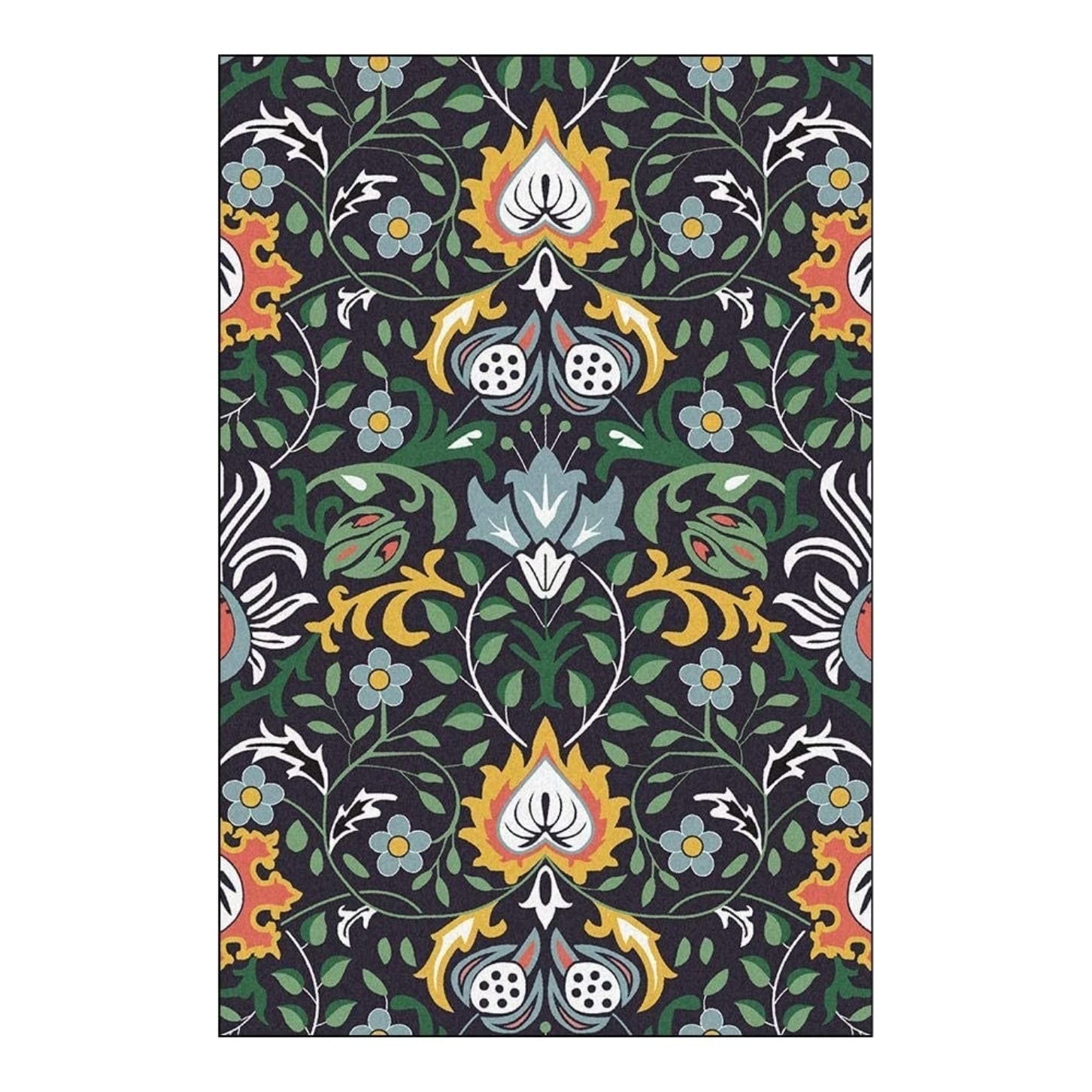 Tapis pour salon anti-poussière style vintage pour sublimer les sols froids