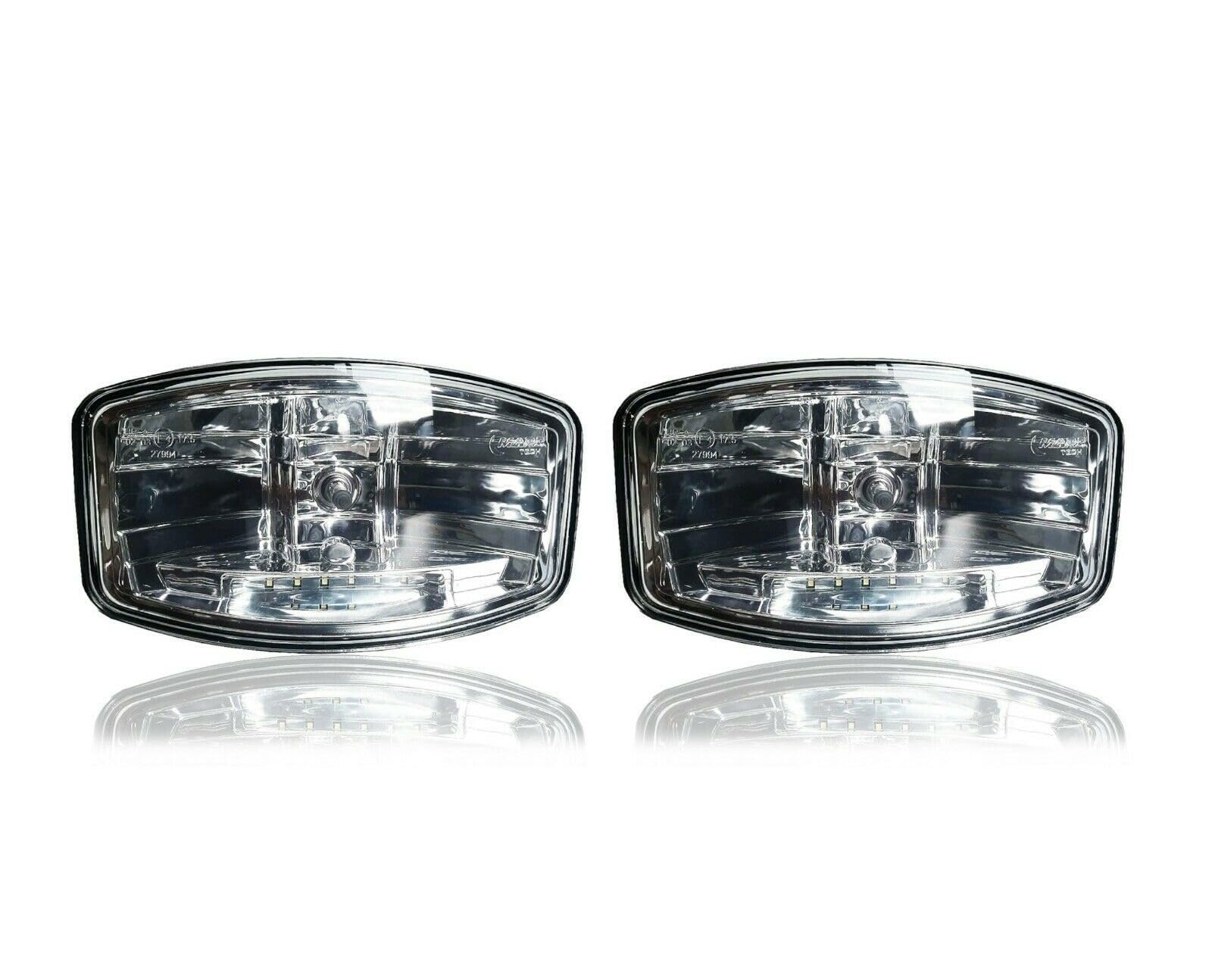 Generico Coppia Faro di Profondità E4 Omologato Alogeno Proiettore Abbagliante H7 Luce di Posizione Gialla 6 LED Fuoristrada Camion