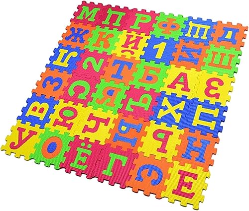 Miniatura 3 de Juego de 36 tapetes de espuma EVA para el suelo, alfabeto ruso, colorido, grueso, reutilizable, rompecabezas para balcón, jardín de infantes,