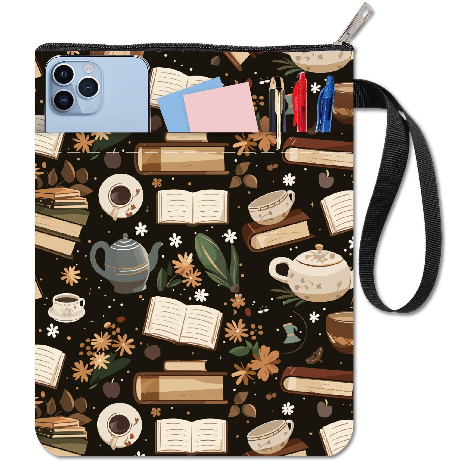 Funda Lavable Para Libros CRASPIRE - Estrellas Y Luna, Con Cremallera Y Bolsillo