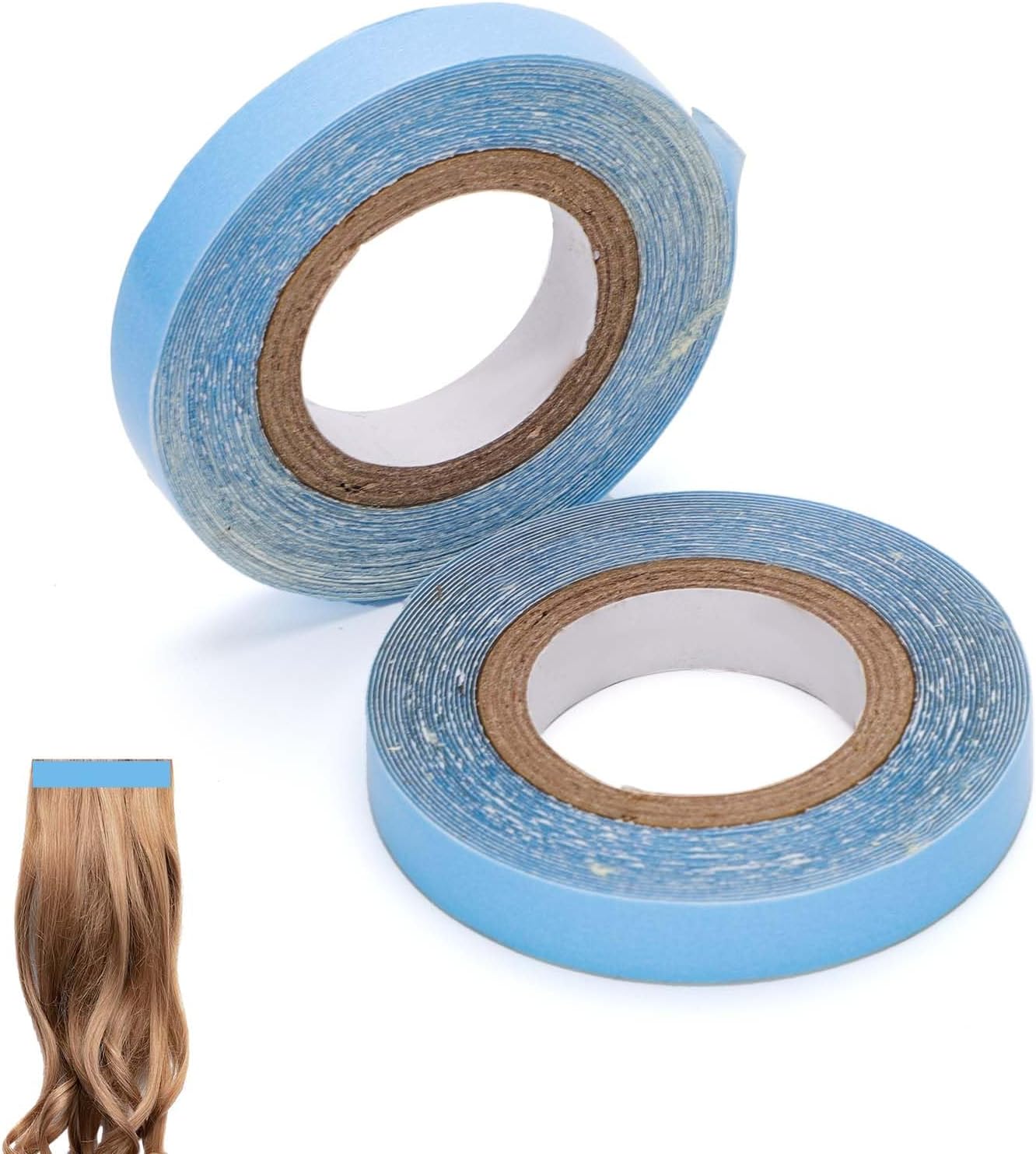 2 Rolls Hair Extension Tape - 9.84 Feet Double Sided Adhesive Tape for Hair Extensions, Toupee, Hairstyling Essentials