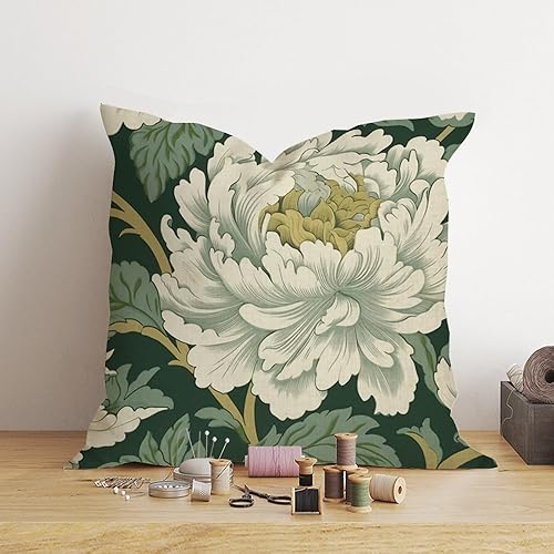 Vista 113 de ArogGeld Chinoiserie - Fundas de almohada escénicas asiáticas, estilo asiático, funda de almohada azul y verde Kelly, funda de cojín para decoración