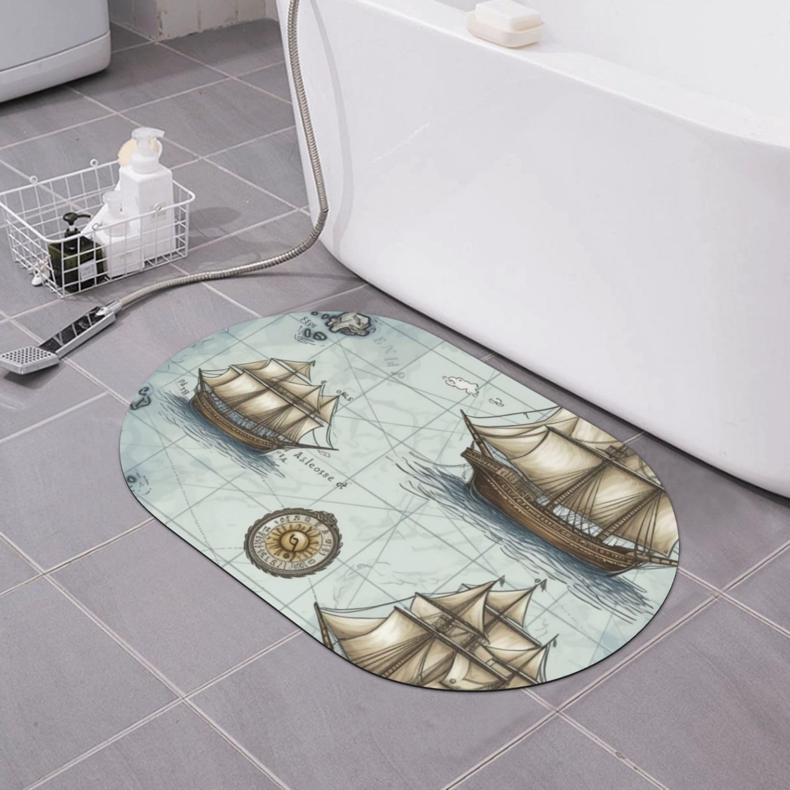 Tapis de bain en terre de diatomées BONDIJ doux, la solution anti-humidité pour douche