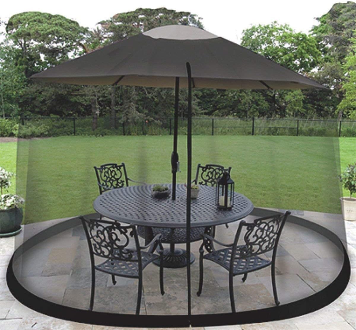 Garden Creations JB5678 Outdoor 9-Foot Umbrella Table Screen, Black by Garden Creations