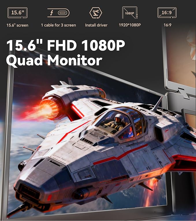 Monitor Extensor 15.6 FHD IPS miniatura 2