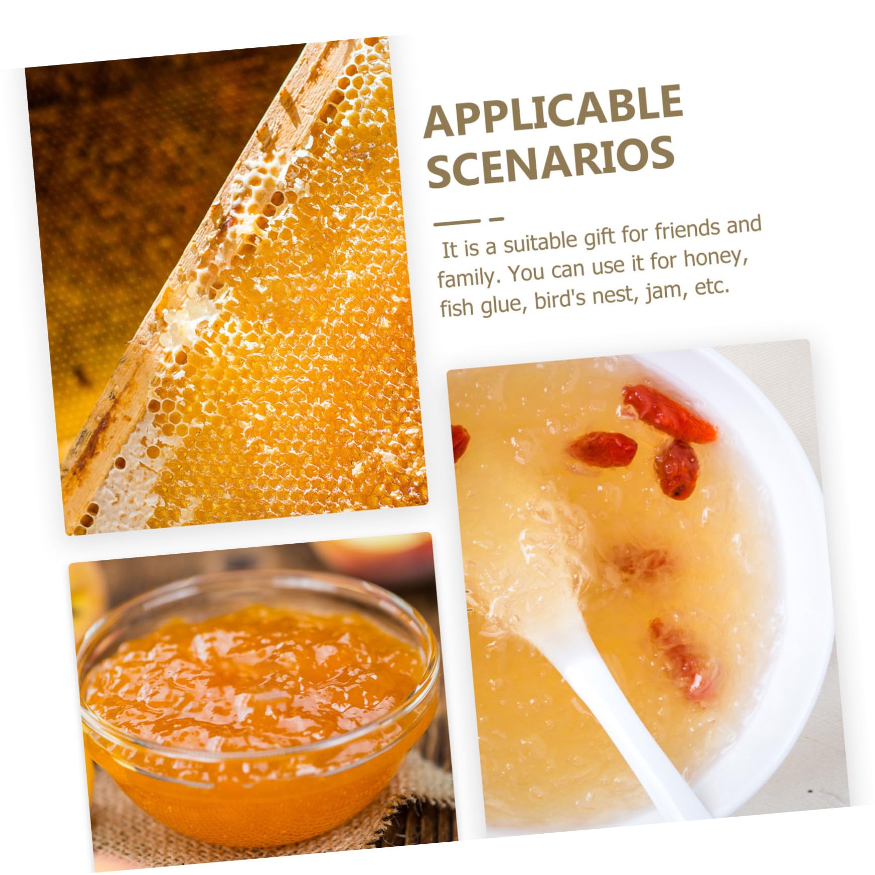 AUTSUPPL 6pcs Honey Bottle Salad Dressing Bottle Storage Jar Dressing Squirt Food Packing Bottles Juice Dispenser Condiment Dispenser Honey Squeeze Bottle Straw Dispenser The Pet re-usable