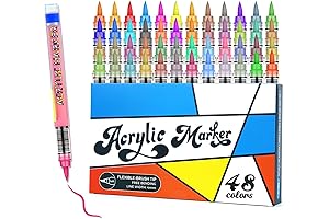Alchilalart 48-Color Acrylic Paint Markers