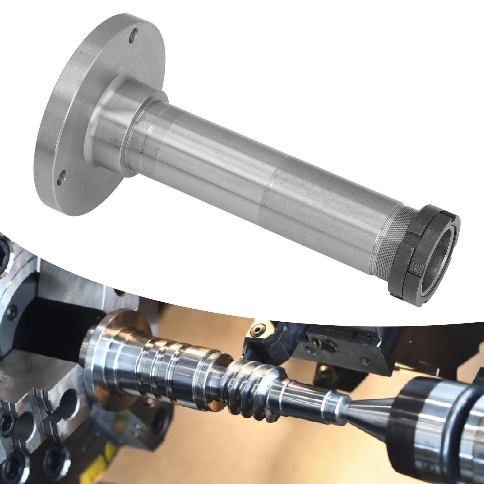 Lathe Spindle Shaft Assembly, 38mm Aperture Steel Mini Lathe