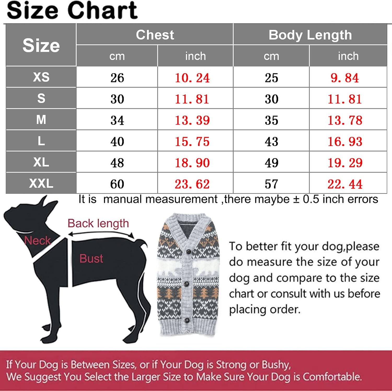 ABRRLO Dog Christmas Jumpers V neck Grey Puppy Cat Sweaters Cute Polar Bear Knitted Pet Clothes Xmas Costume Apparel for Small Medium Large Dogs(White Bear,XXL) - Image 4