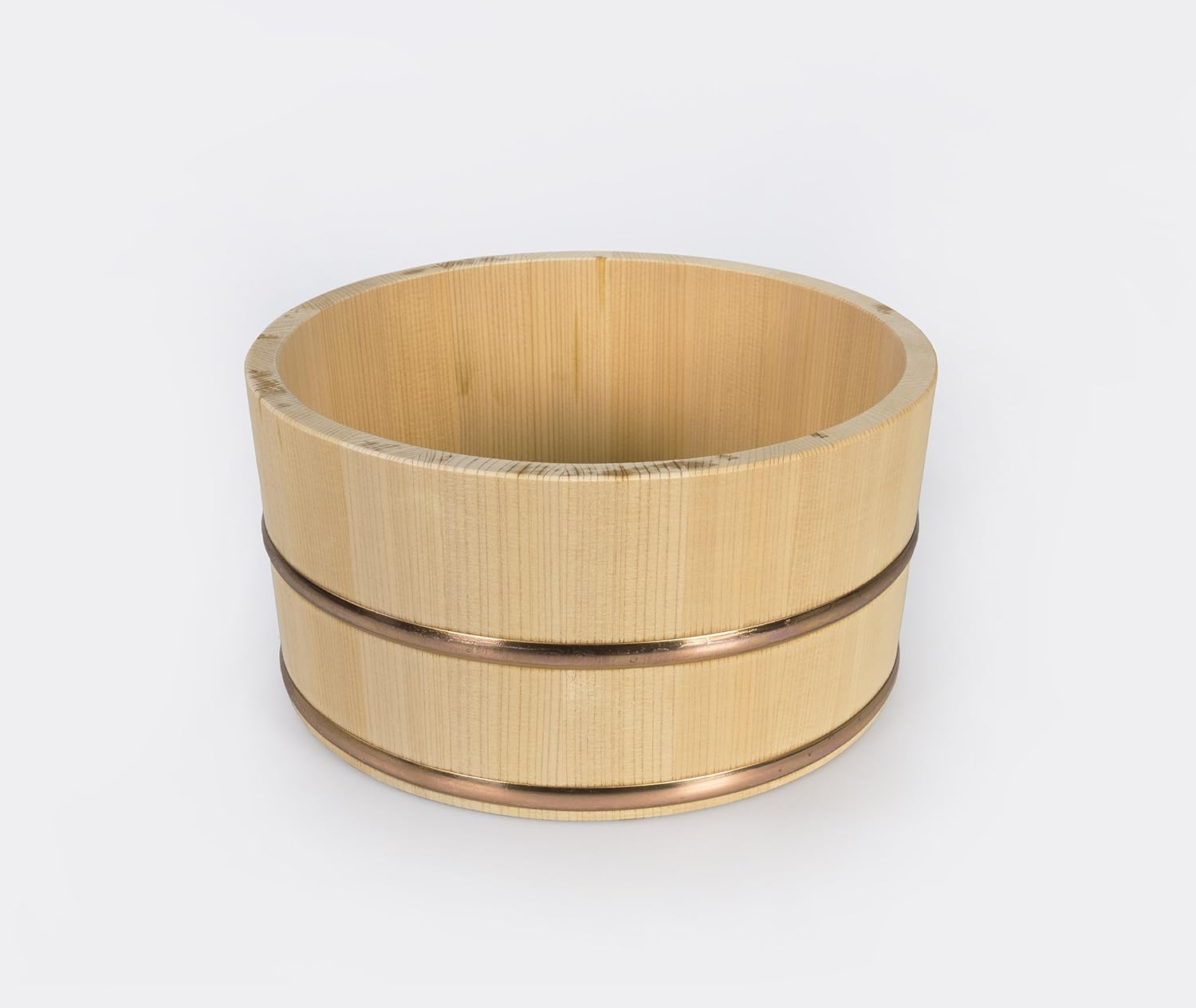 Umezawa Wooden Japanese Bath Bucket - Onsen Style Shower Caddy for your Bath-time Essentials Made with Water-resistant Hinoki