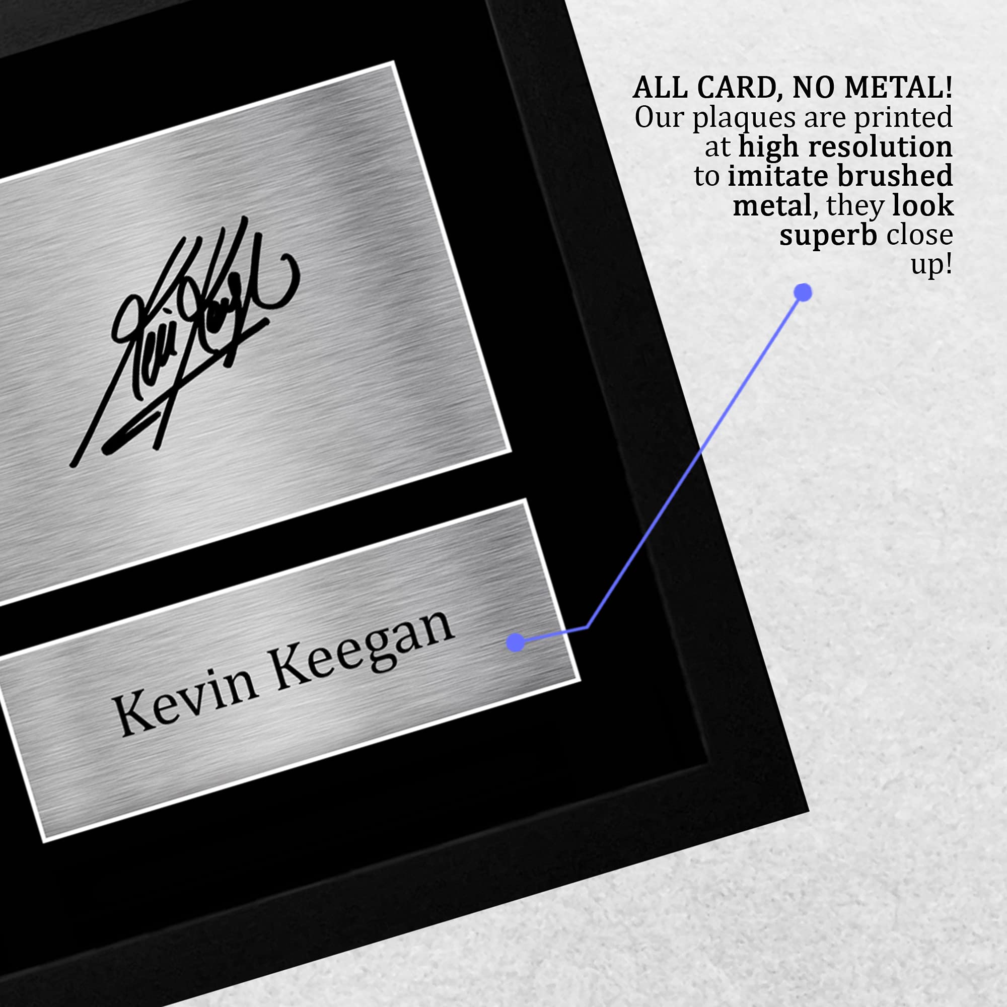 HWC Trading FR A4 Kevin Keegan Magpies Gifts - Imagen de autógrafo firmada para fans y seguidores - A4 enmarcado
