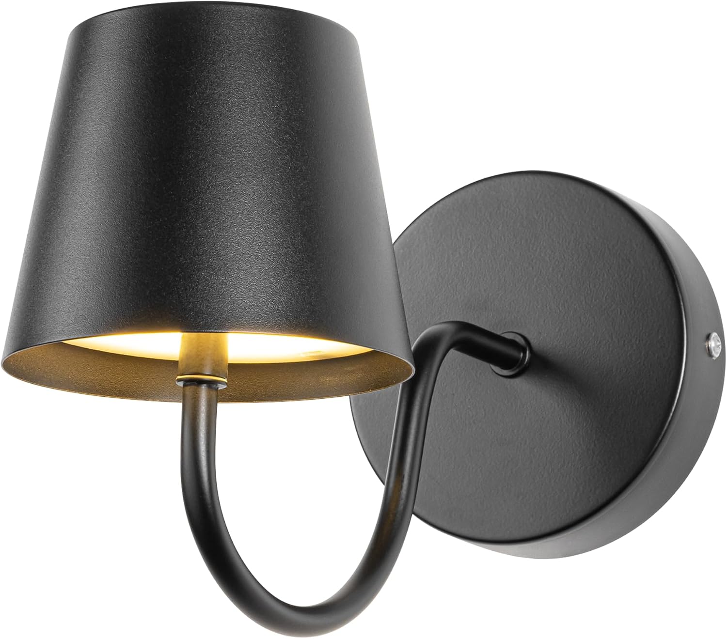 Kiven Battery Operated Wall Sconces,2W Rechargeable Wall Lamp LED Indoor Up and Down with 3 Color Temperature,1-Light Cordless Reading Lamps for Living Room Bedside Decor TD1033