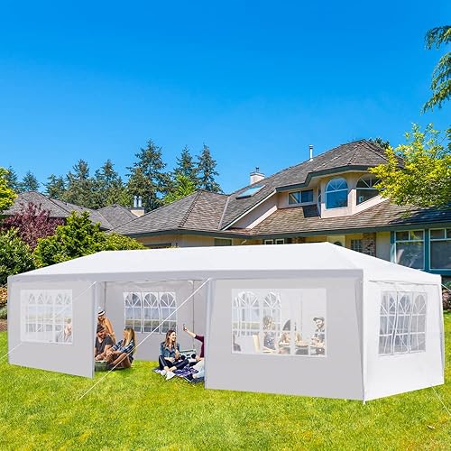 Miniatura 8 de Tienda de campaña para fiestas, cenador al aire libre, boda, patio, camping, cochera, toldo con paredes laterales extraíbles, tienda de campaña