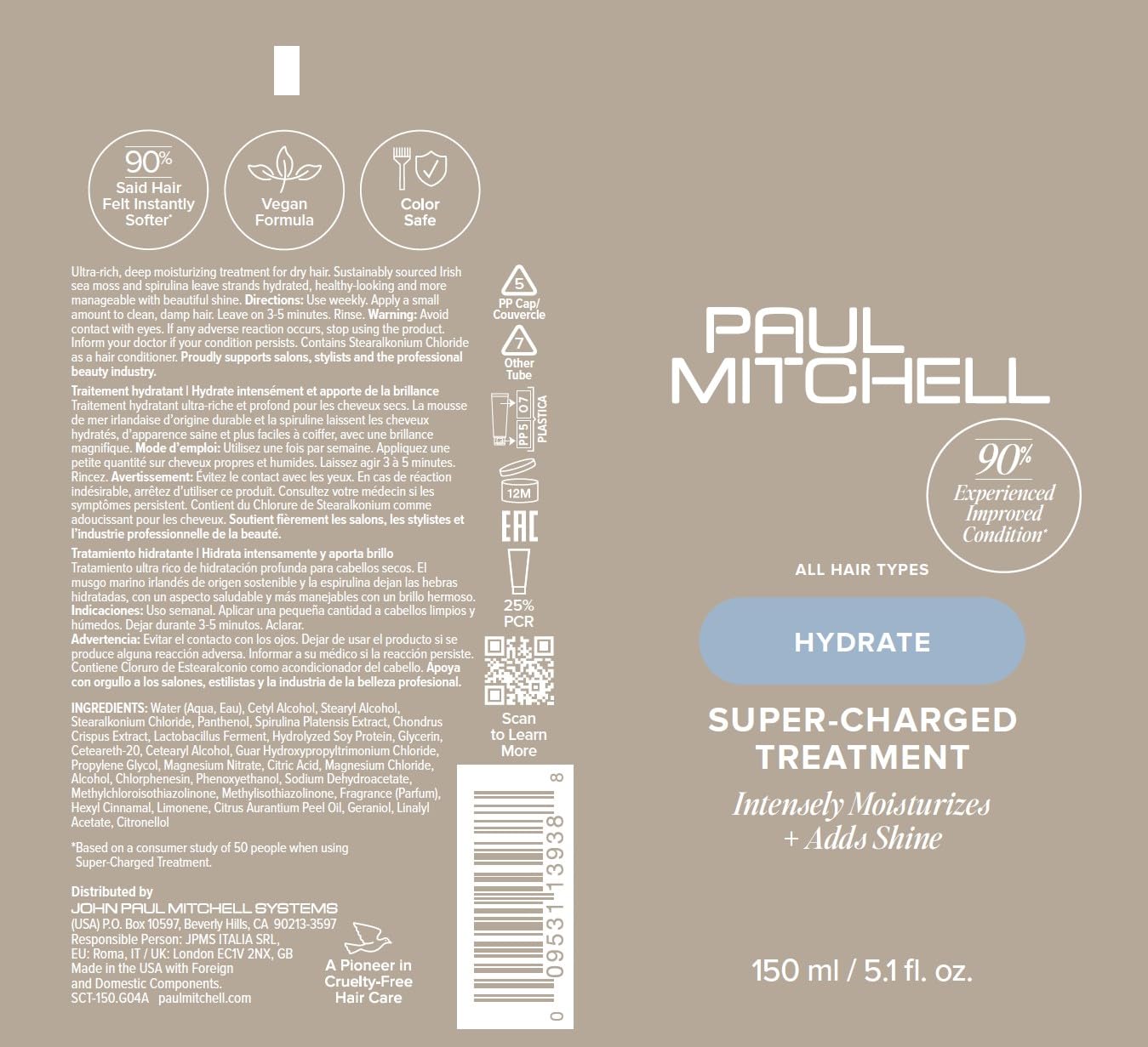 Paul Mitchell Super-Charged Treatment, Intensely Moistures + Adds Shine, For Dry Hair - Image 7