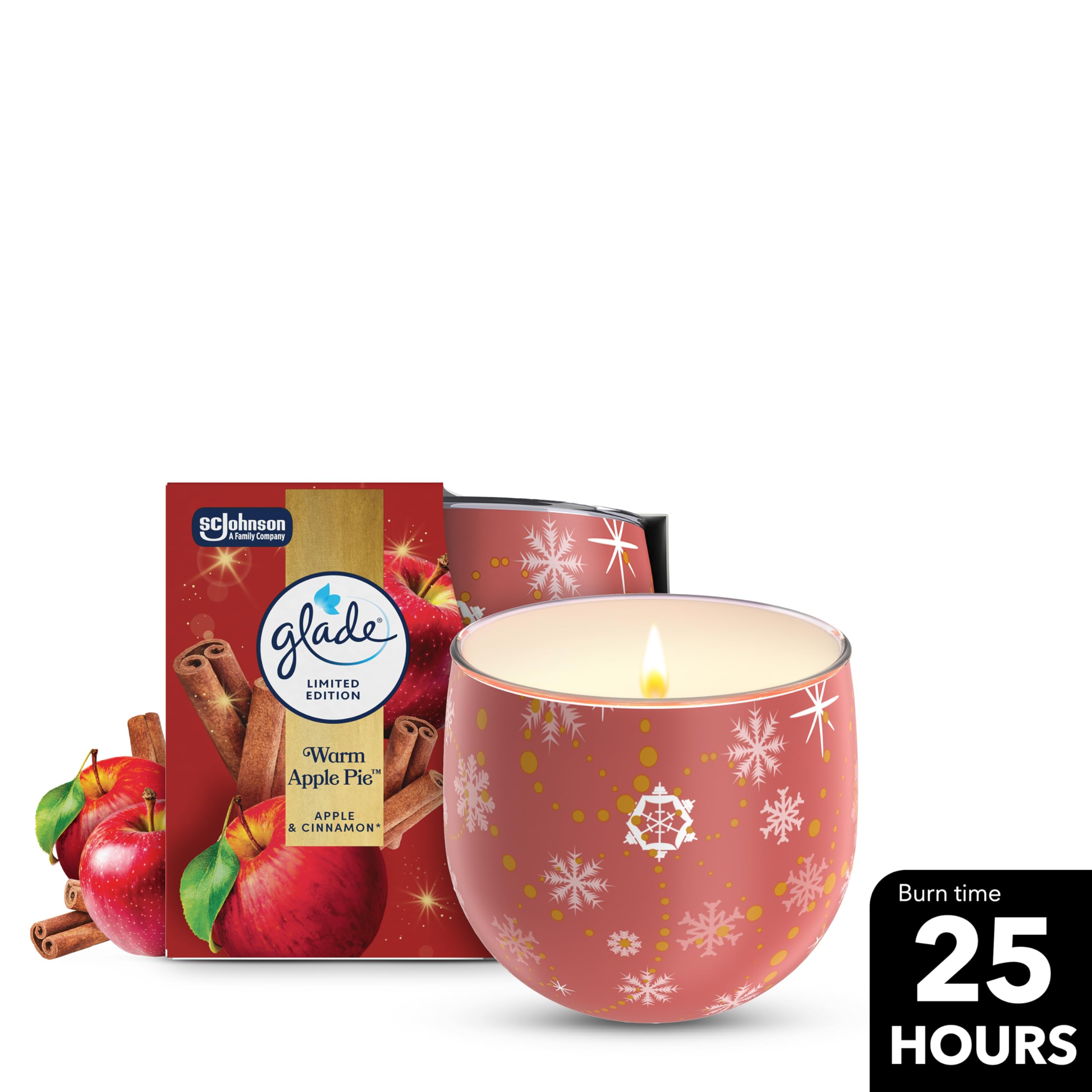 Glade Scented Candle Sleeved Warm Apple Pie 108g