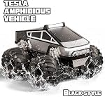 RC Car,Amphibious Remote Control Car Waterproof Monster Truck,4WD All Terrain Off-Road 2.4GHZ Vehicles,1:18Scale Hobby Monster Truck Toys,RC Rock Crawler for Boys Girls Kids Age 6 7 8 9 10+(Grey)