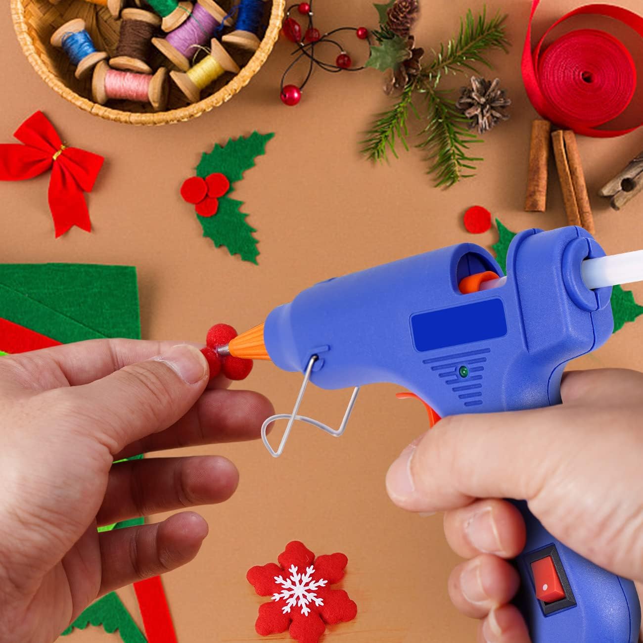 Assark Glue Gun, Mini Hot Glue Gun Kit with 30 Glue Sticks for School Crafts DIY Arts Quick Home Repairs, 20W, Blue : Arts, Crafts & Sewing