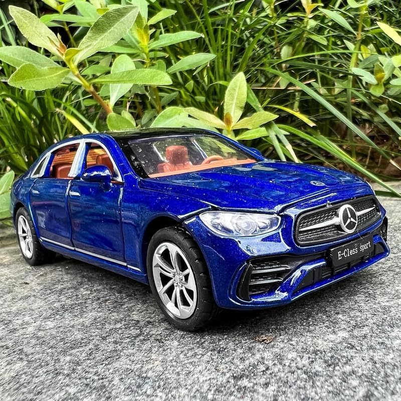 Image of VBE Compatible for 1:32 Marcedes Benz E300l Toy Car Model, Diecast Collectible Pull Back Model Car with Sound and Light, Toy Gift Vehicles for Adults Kids Boys Girls?Blue?