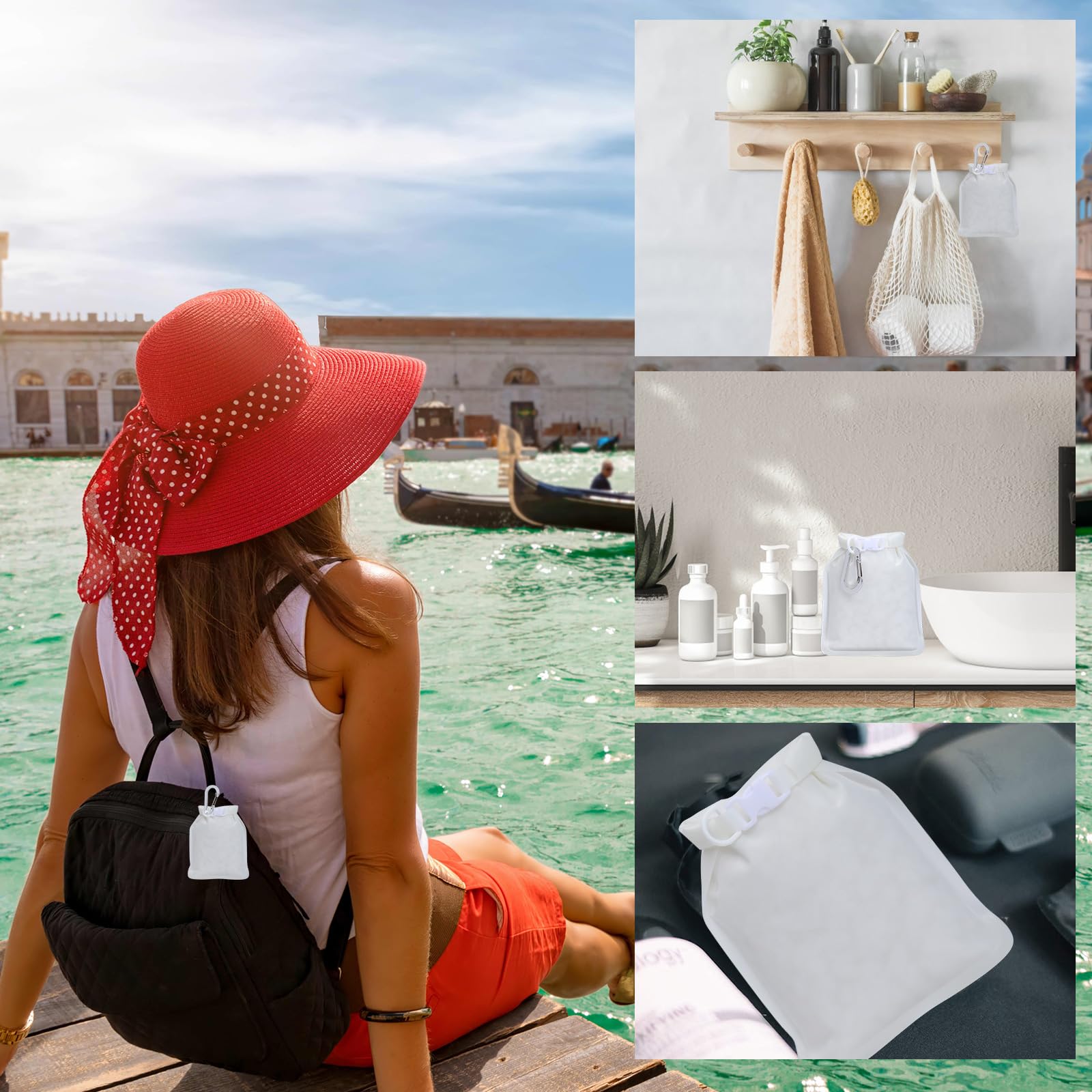 Set 3 Pezzi Borsa Da Viaggio Per Sapone Con Sacchetti Schiumogeni - Impermeabile, Asciugatura Rapida, Per Campeggio E Outdoor - 4