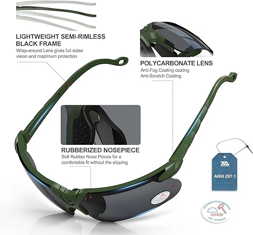 Miniatura 27 de xaegistac Anteojos de disparo con estuche antivaho para caza de hombres y mujeres Claro