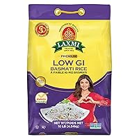 Vista 3 de Laxmi - Arroz basmati con índice glucémico inferior, 4 libras (ideal para diabéticos)