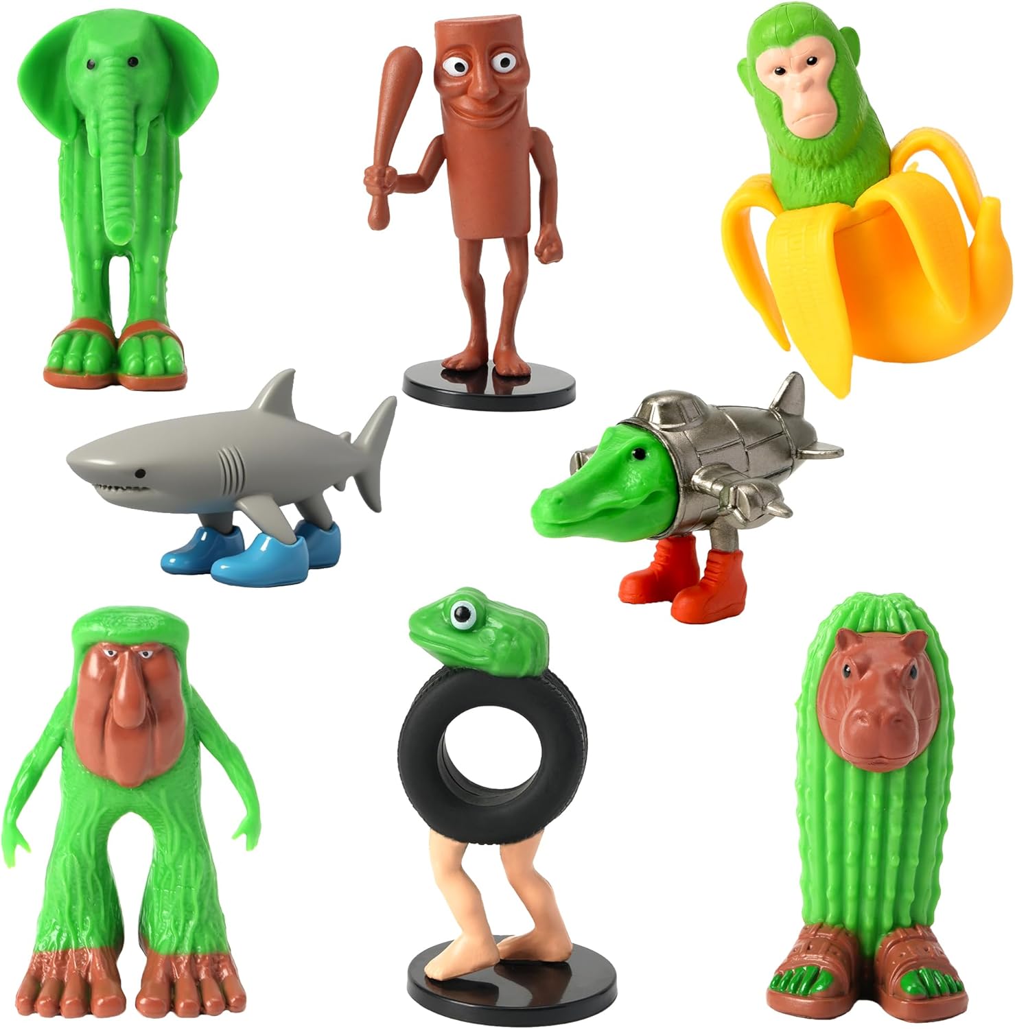 24 Stück Italian Brainrot Figuren Set, Tralalero Tralala Figur Italian Brainrot Figuren Tralalero Tralala Figure 3D Gedrucktes Brainrot Animals Figurines für Schreibtisch Dekoration Fans Kinder