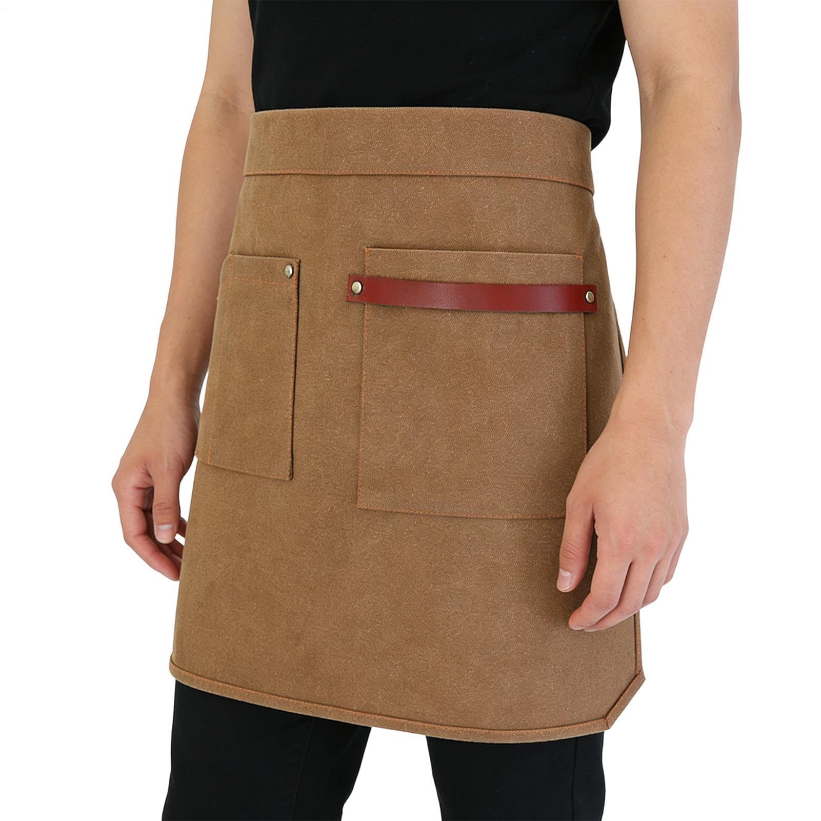 Tablier avec poches, ustensiles de travail et nettoyage pour service | Tablier de taille avec poches pour cuisine, maison, café, restaurant, appartement, maison de campagne, serveurs, serveuses