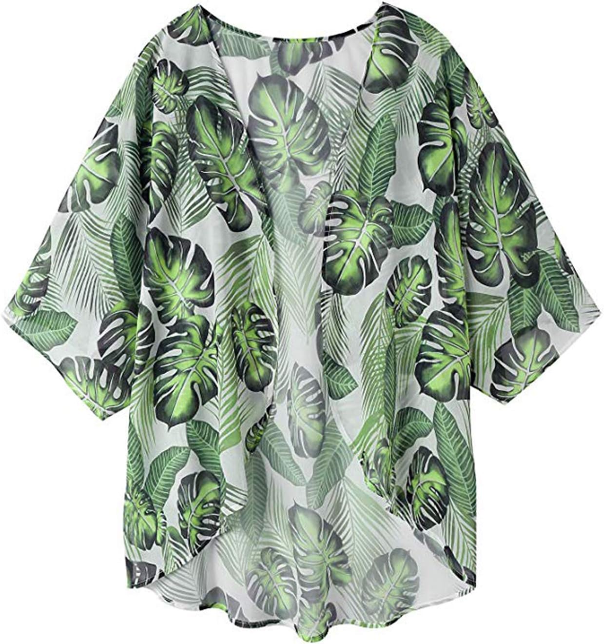 Zando Womens Floral Kimono Cover Ups Short Sleeve Kimono Cardigans Casual Shawl Cardigan Loose Open Front Kimono Tops - Image 4