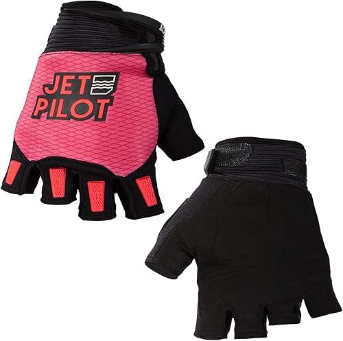 Jetpilot Hold Fast Short Finger PWC Guantes - Deportes acuáticos de alta intensidad moto acuática, kayak, windsurf, kiteboarding, vela, buceo, surf