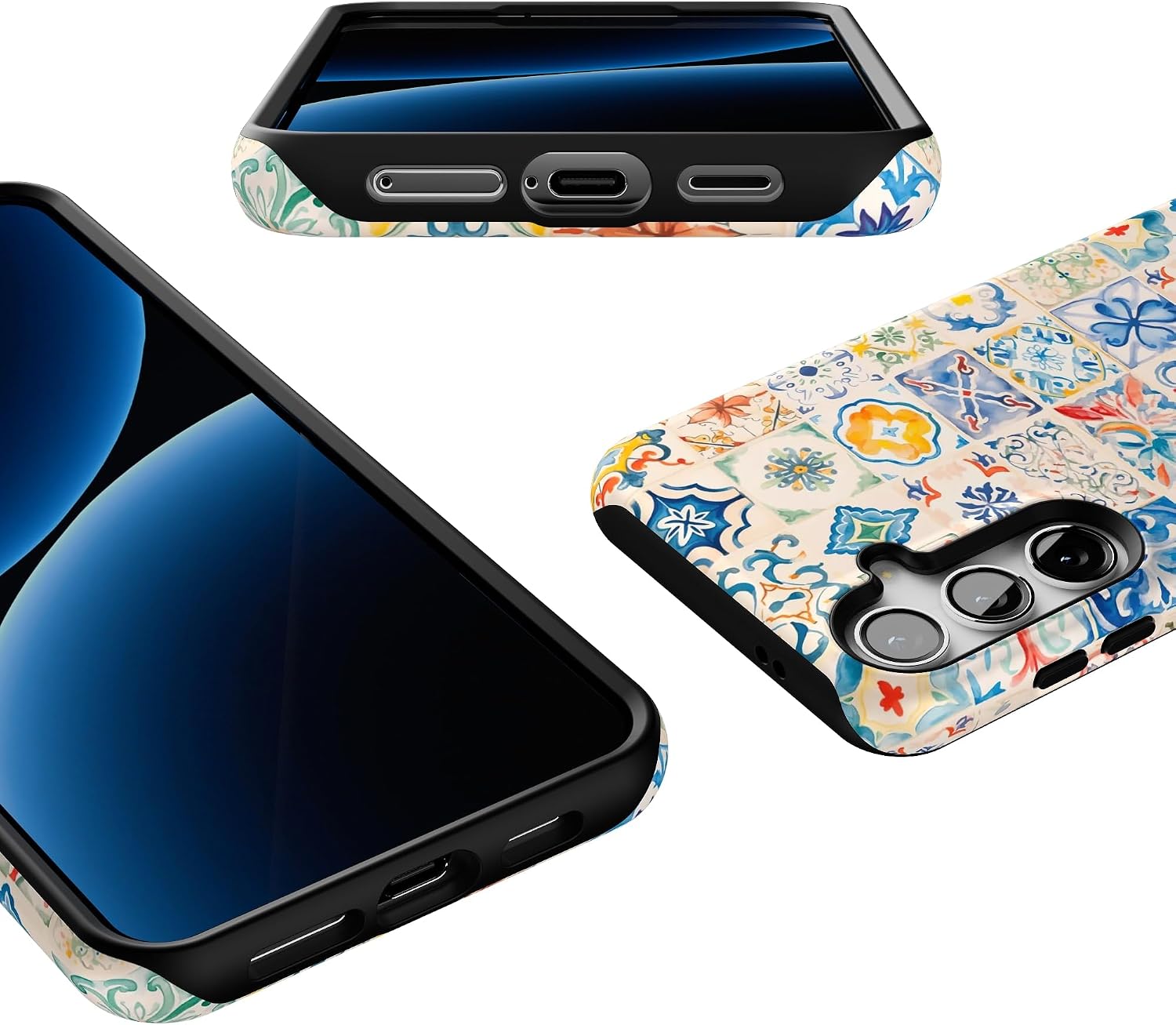 Casely Galaxy S24 Plus Case | Tuscan Tiles | Dolce Vita | Essential Slim Dual-Layer Protective Design