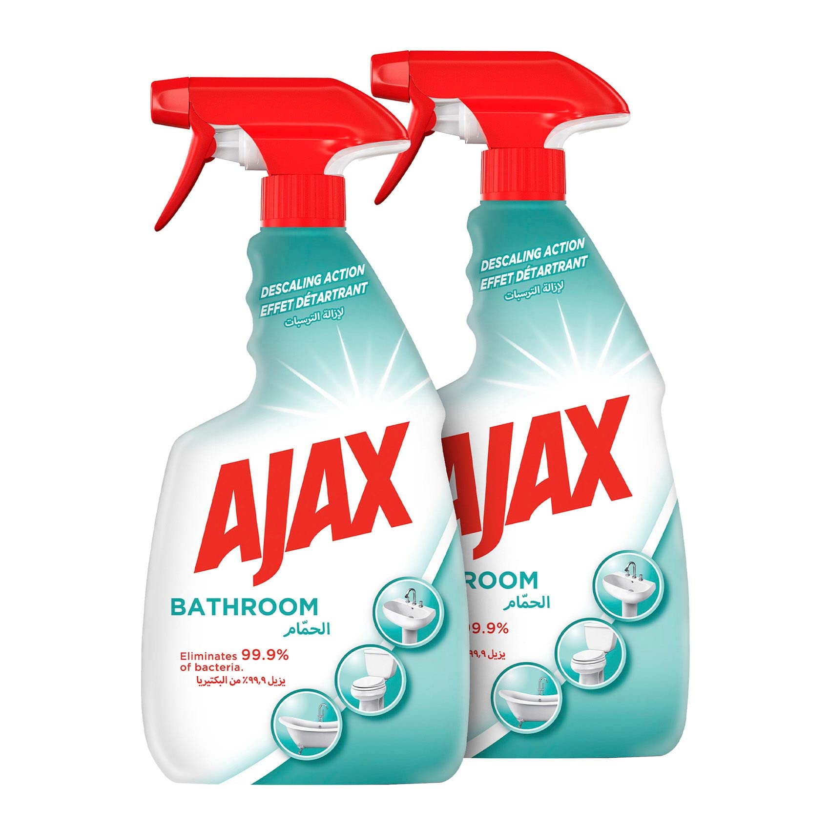 Expert Surface Cleaner Trigger, Disinfectant Bathroom Cleaner, Toilet Cleaner, Salt & Soap Remover Spray, (500Mlx2)