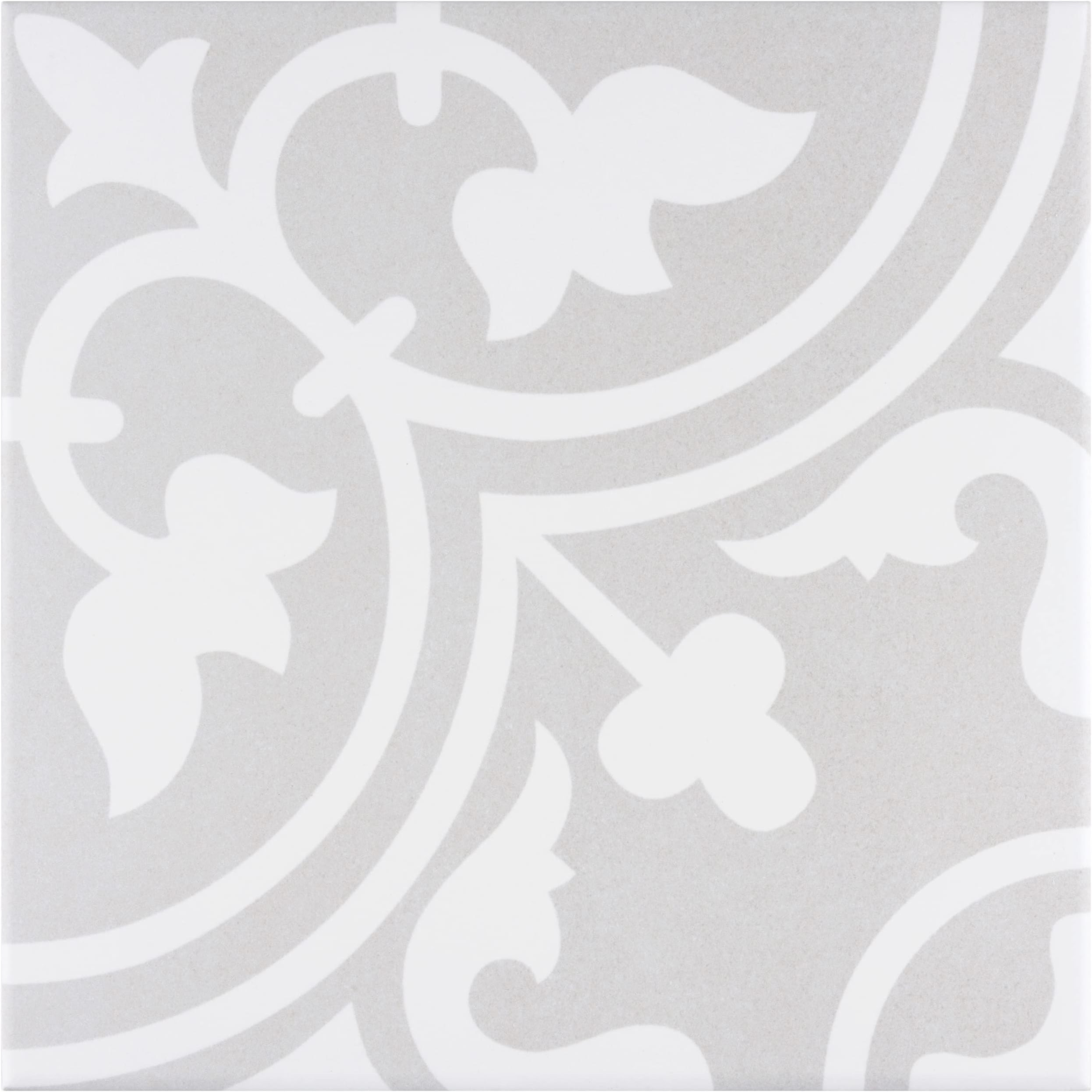 Arte Soft Grey 9-3/4" x 9-3/4" Porcelain Floor and Wall Tile