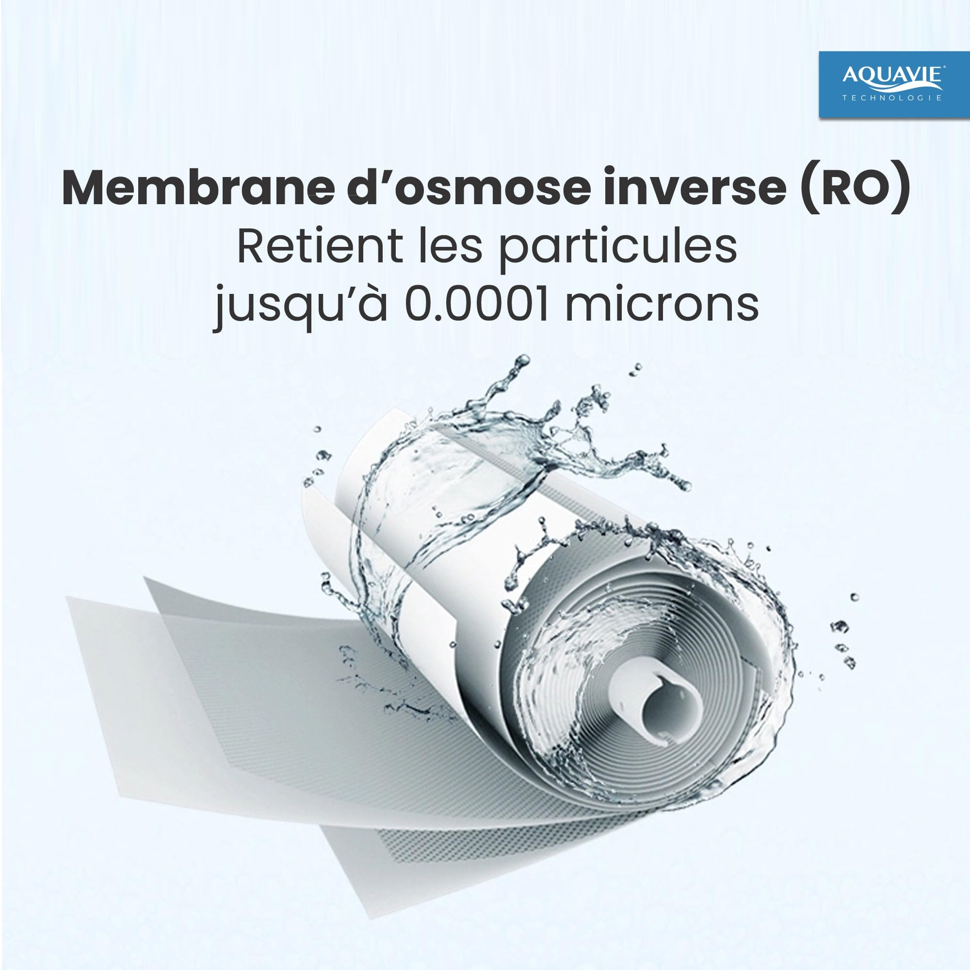 B0DH558Y3H– Aquavie Technologie - Membrane de Rechange pour Système d'Osmose Inverse (RO-10CF-200G) - 750L/Jour - Compatible avec OsmoDRINK