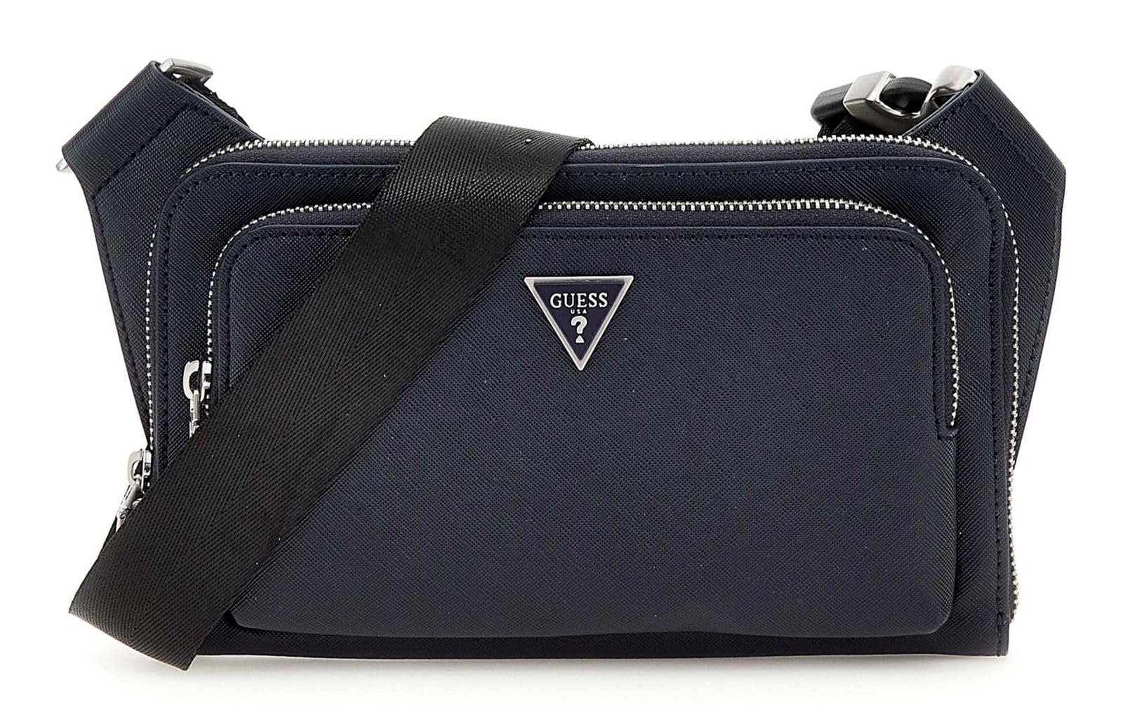 GUESS Milano Flat Bumbag Dark Blue protège vos objets avec élégance - 3