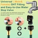 Garden Hose No Leaking for Watering: No Kink and Lightweight - 1/2" Water Hoses 15FT with Fittings for Outdoor Yard