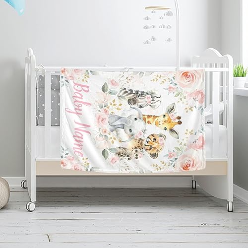 Miniatura 166 de Manta de bebé personalizada con nombre, mantas de bebé de elefante personalizadas para niñas, regalos de bebé, productos para bebés, mantas súper