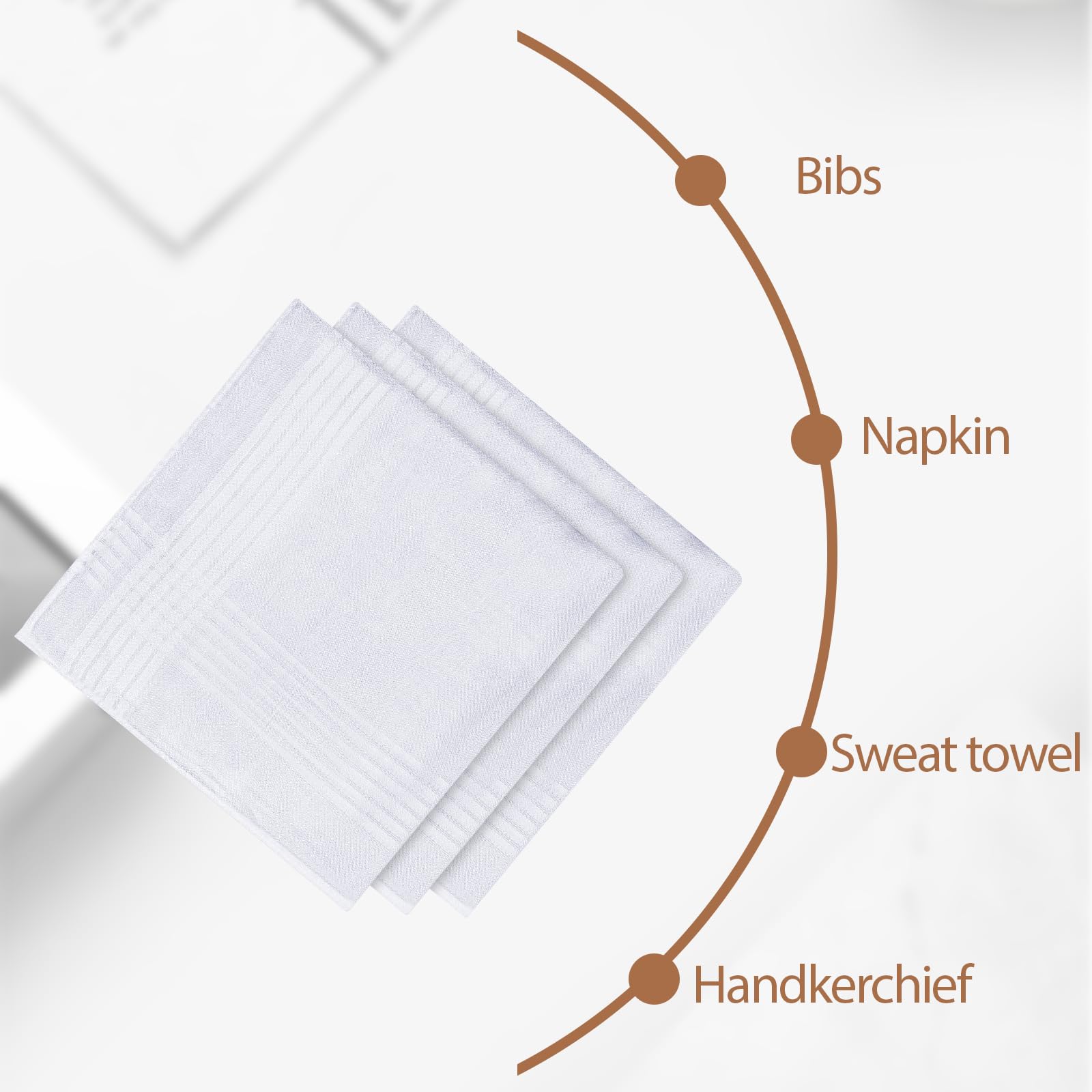 Taschentücher Baumwolle 100 Stück, 38 x 38 cm Weiße Stofftaschentücher herren taschentuch Damen Weiche Baumwolltaschentücher Wiederverwendbar, Klassische Herrentaschentücher für Frauen und Männer